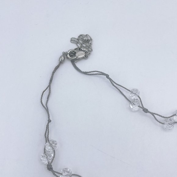 Chico's Silver Multi White & Crystal Small Beads Necklace Long - Picture 5 of 6